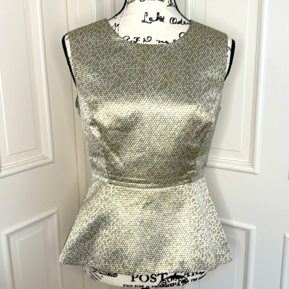 Orsay Gold Sleeveless Peplum Blouse – Size S (EU 36), Fitted Silhouette - Picture 1 of 11